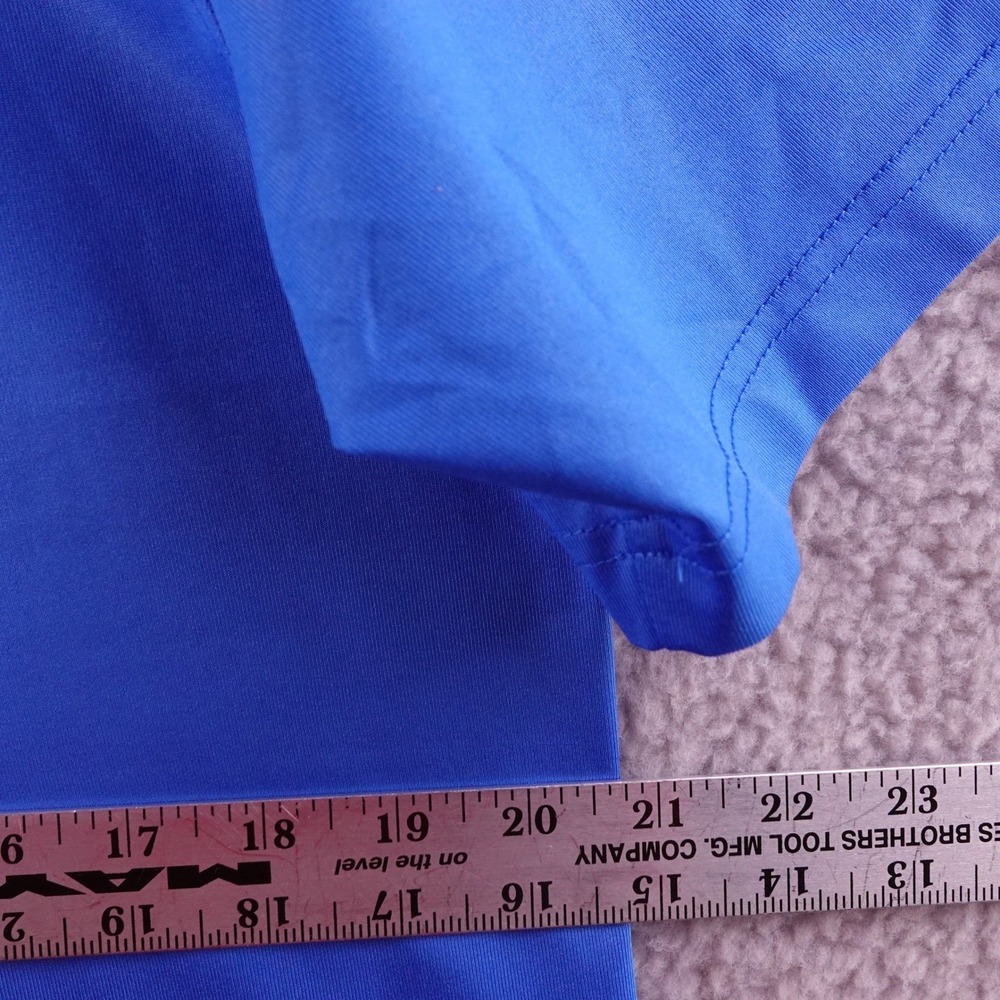 Masters Tech Golf Polo Shirt Mens S Blue Striped Short Sleeve Masters Logo - Picture 6 of 7